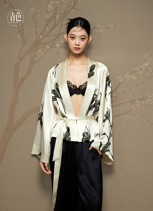 Atelier Intimo Flower Shadow Short Robe