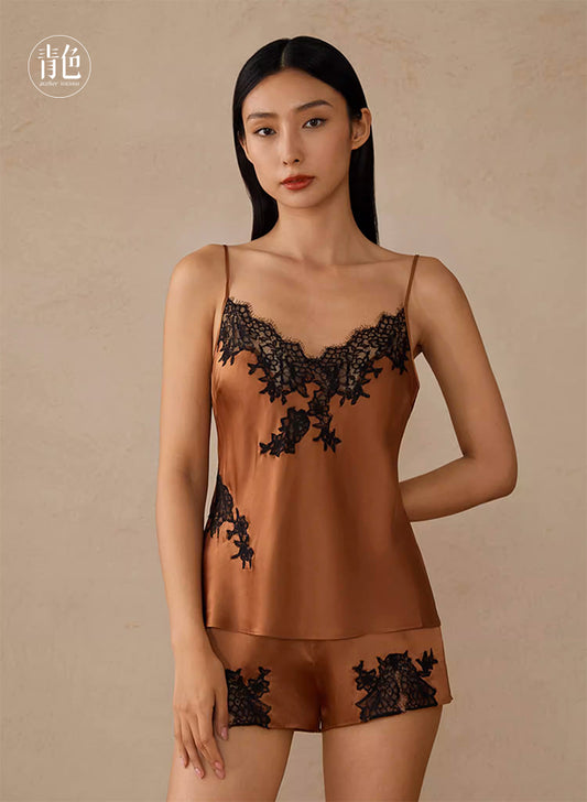 Atelier Intimo Spreading Vines Silk Camisole
