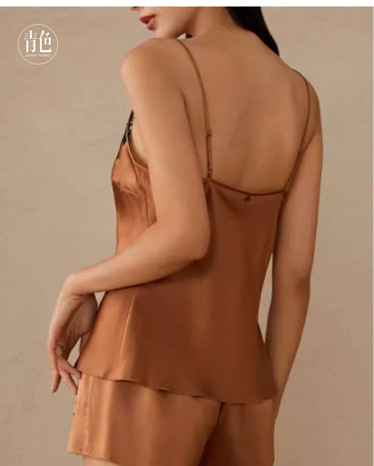 Atelier Intimo Spreading Vines Silk Camisole