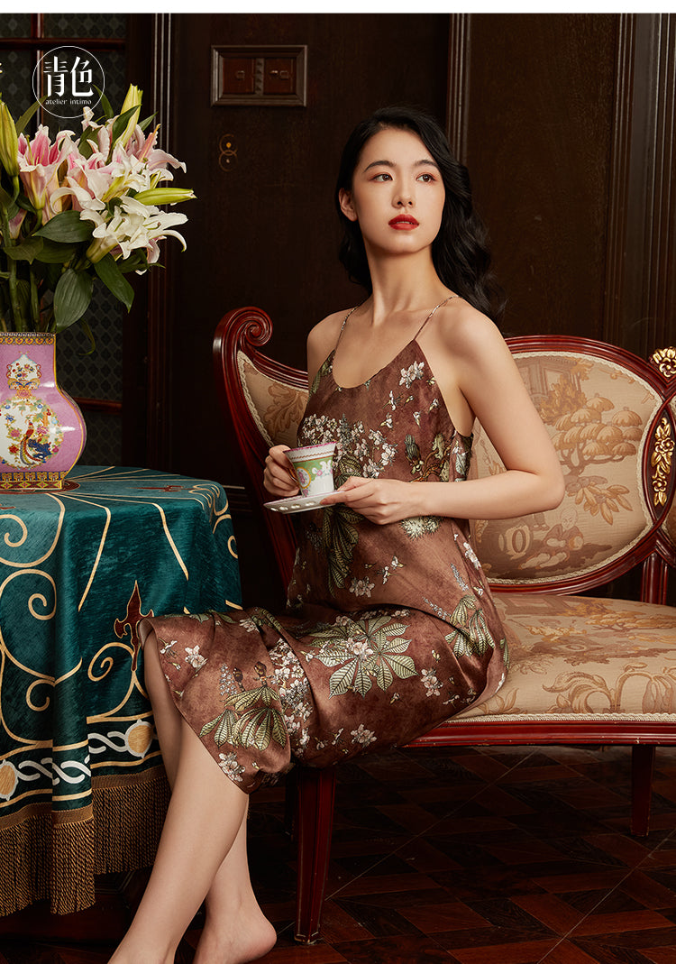 Atelier Intimo Fuyu Print Slip Dress