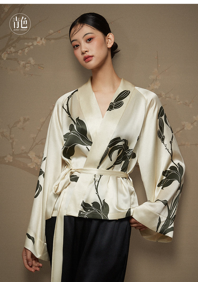 Atelier Intimo Flower Shadow Short Robe