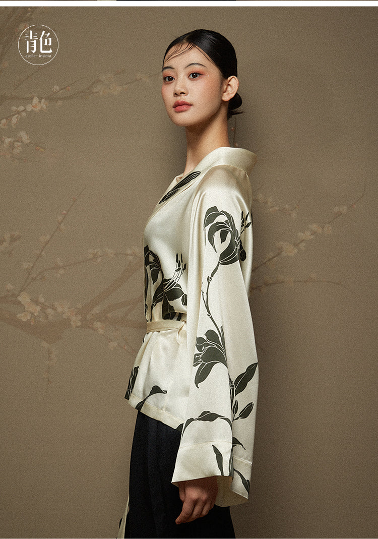 Atelier Intimo Flower Shadow Short Robe