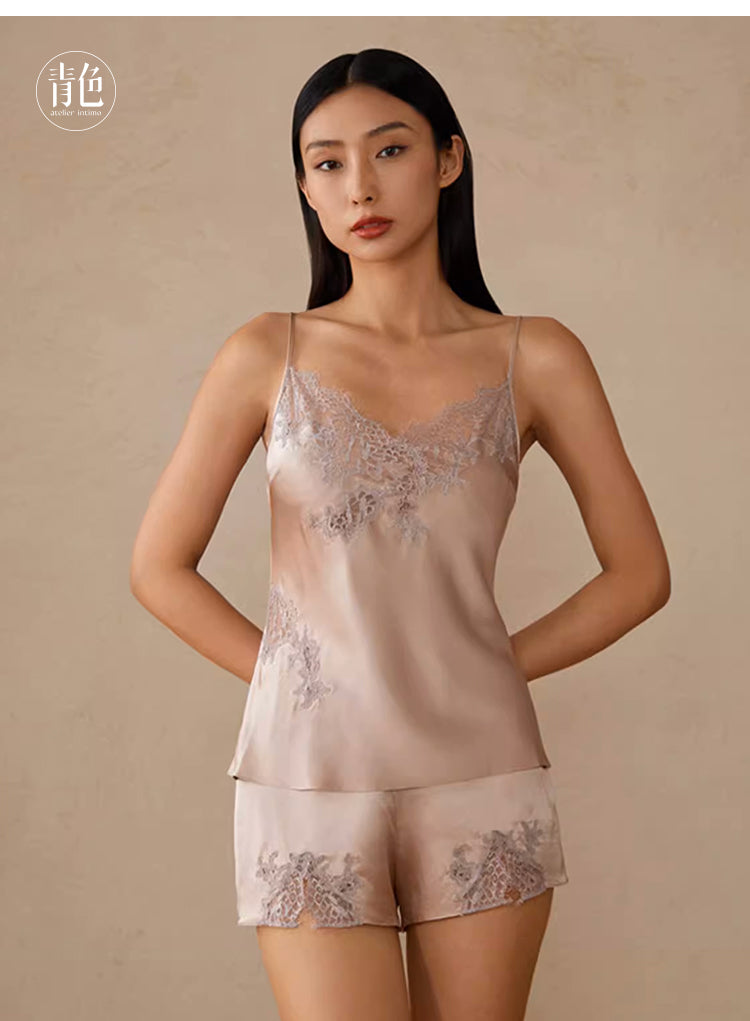 Atelier Intimo Spreading Vines Silk Camisole