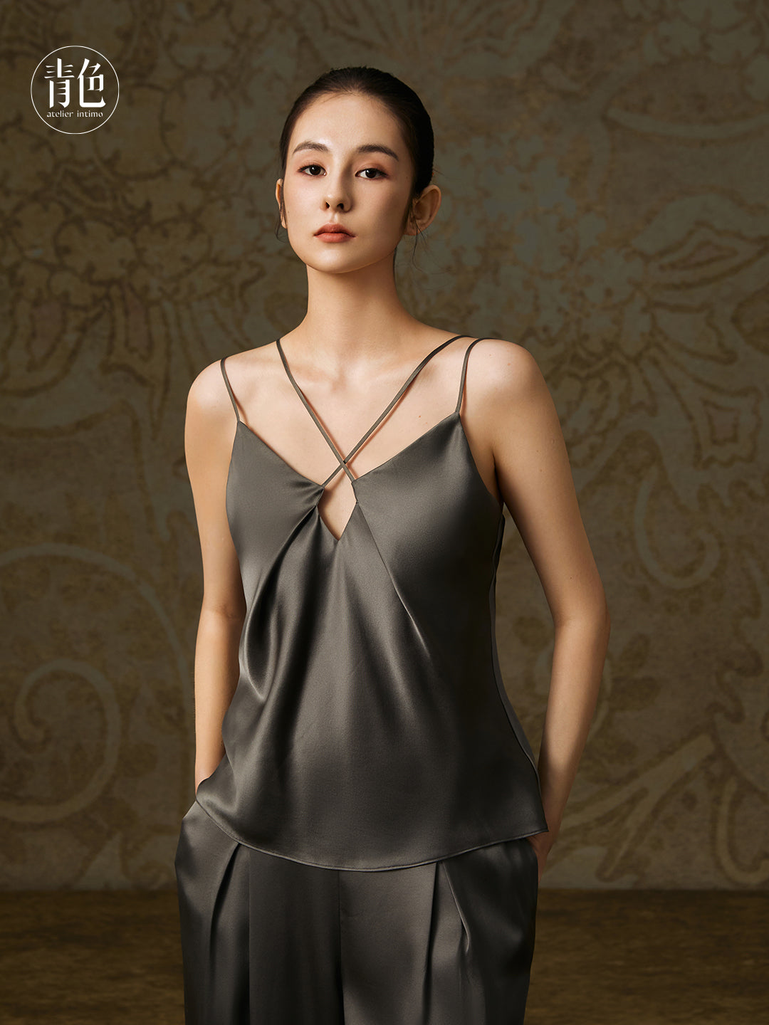 Atelier Intimo Qingyun Silk Camisole & Chuimo Silk Wide-Leg Pants