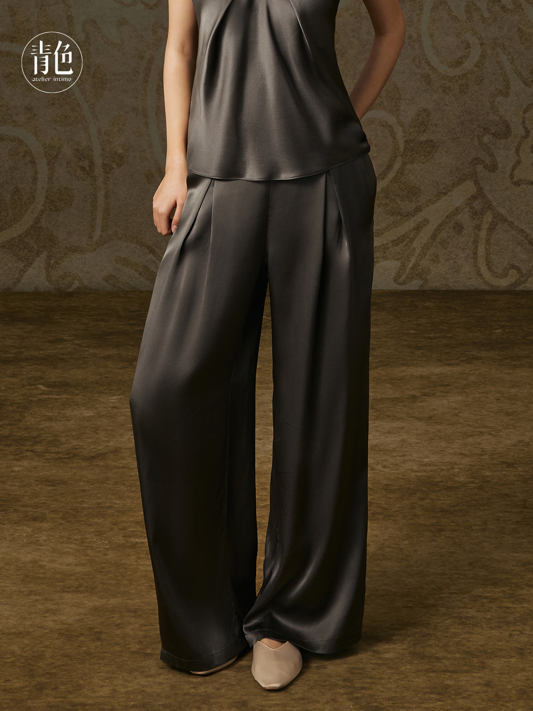 Atelier Intimo Qingyun Silk Camisole & Chuimo Silk Wide-Leg Pants