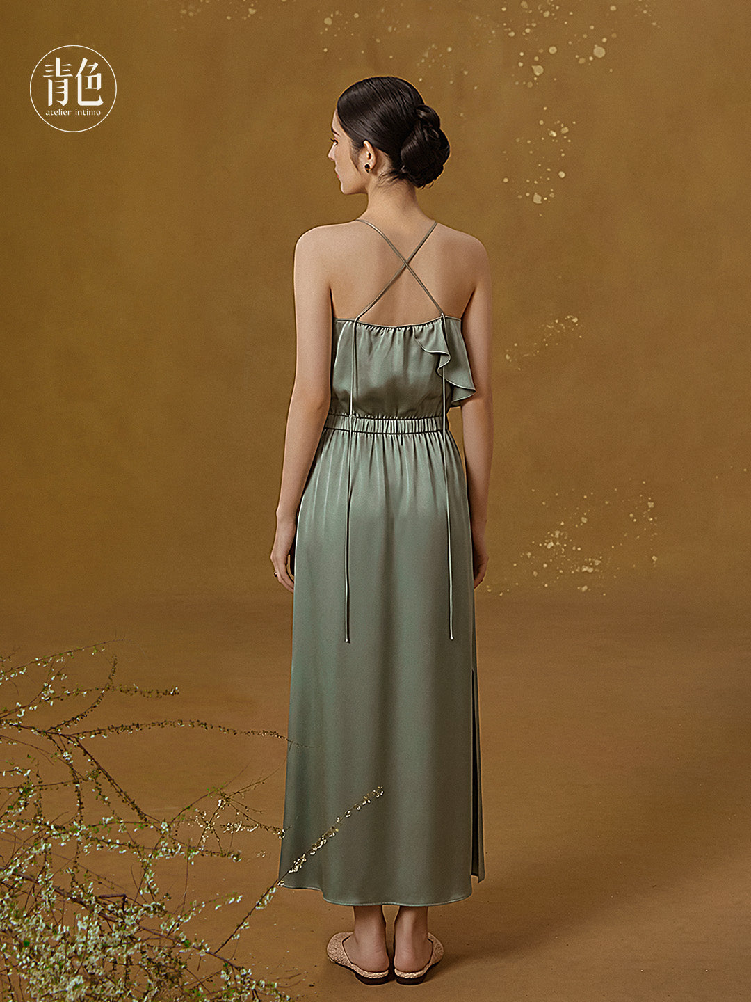 Atelier Intimo Wanfengxu Silk Slip Dress