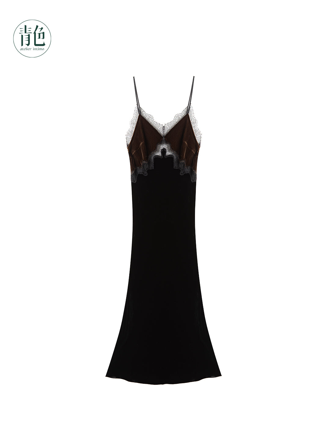 Atelier Intimo Yuanxin Silk Velvet Camisole Dress