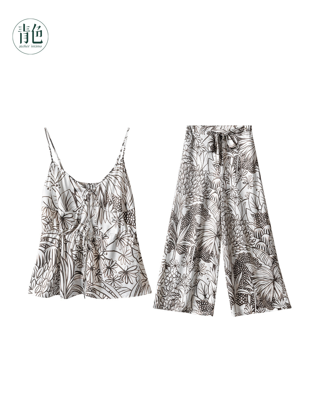 Atelier Intimo Xiamu Printed Camisole Top & Printed Pants
