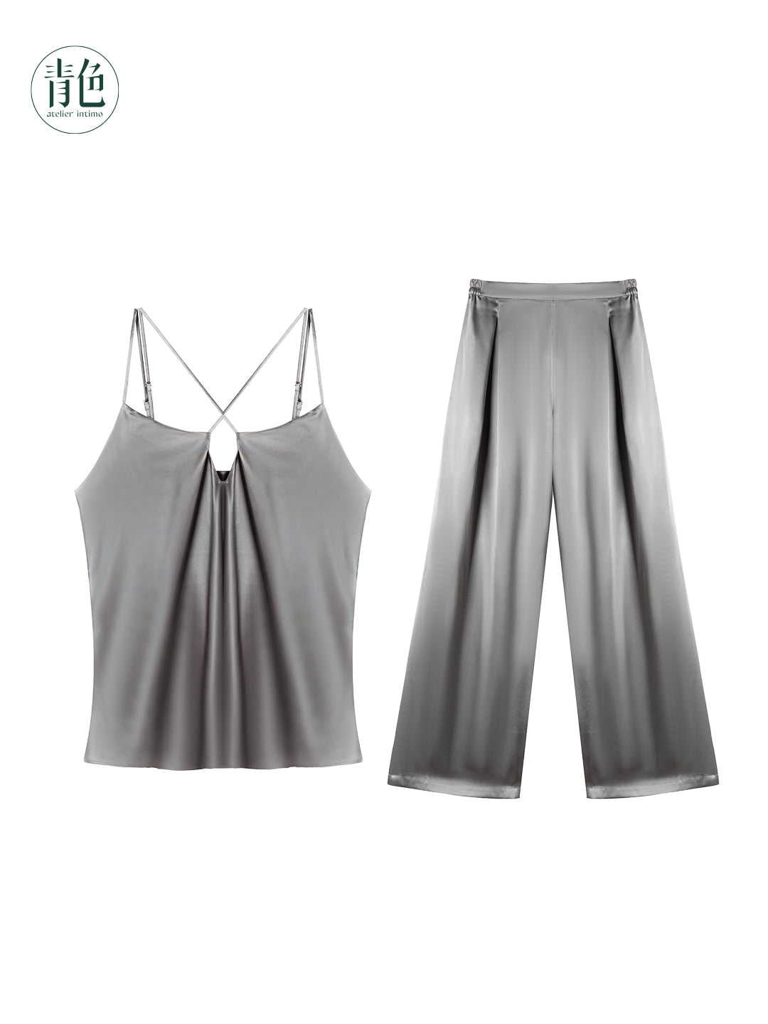 Atelier Intimo Qingyun Silk Camisole & Chuimo Silk Wide-Leg Pants